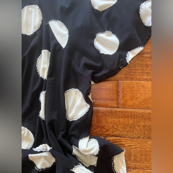 Yohji Yamamoto Tunic Dress Polka Dot Black and Cream White Size S - Picture 15 of 16